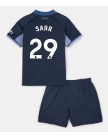 Tottenham Hotspur Pape Matar Sarr #29 Venkovní dres pro děti 2023-24 Krátký Rukáv (+ trenýrky)